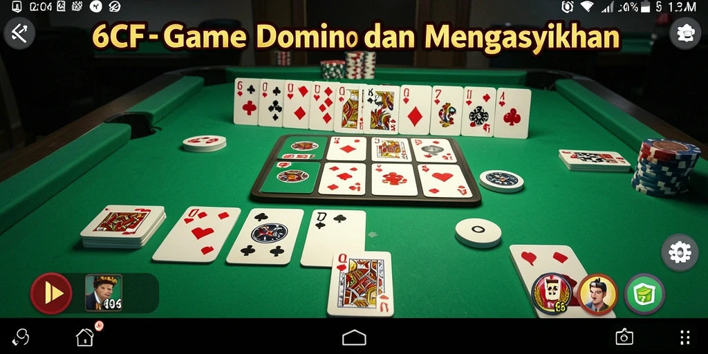 Gameplay 6CF yang menarik dengan elemen strategi Domino.
