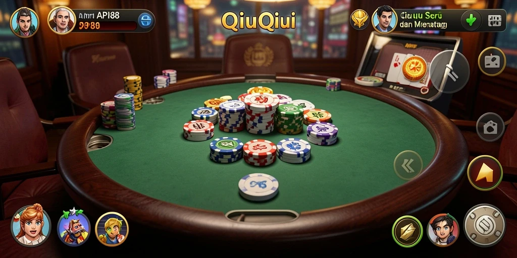 Screenshot API88 menunjukkan aksi bermain QiuQiu yang mendebarkan.