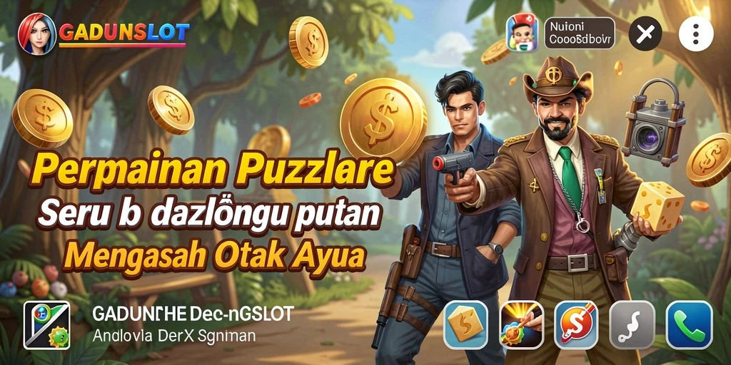 Screenshot gameplay GADUNSLOT menunjukkan tantangan Puzzle yang menarik.