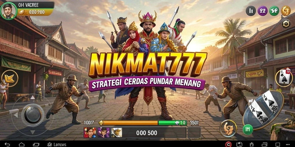 Tampilan gameplay NIKMAT777 dengan aksi strategi yang mendebarkan.
