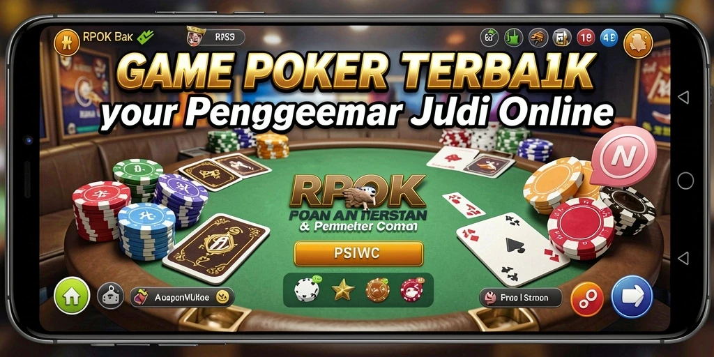 Tampilkan gameplay seru dalam aplikasi Poker RPOK.