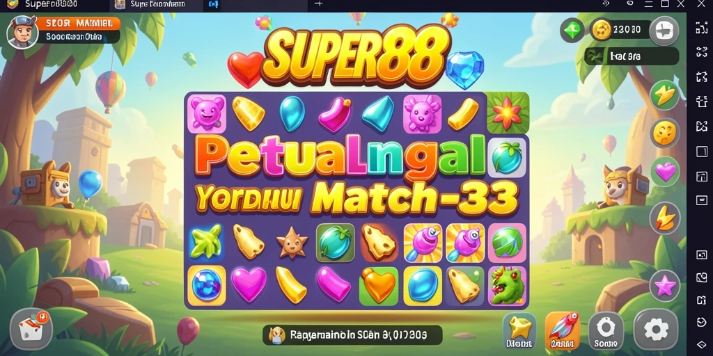 Tampilan menarik dari gameplay <strong>SUPER88</strong> menyuguhkan keseruan Match-3.