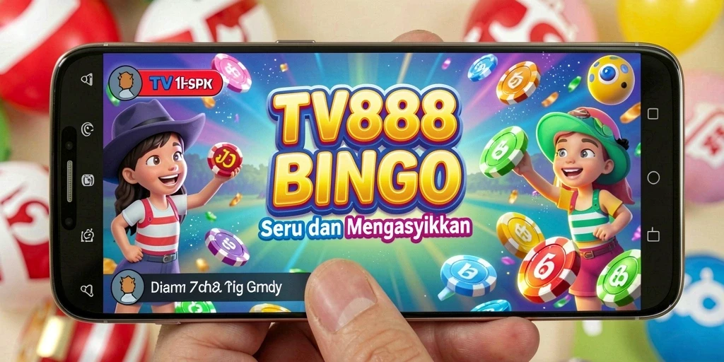 Gameplay TV888 yang menarik dan penuh warna dalam permainan Bingo.